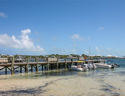 The ferry dock Guana Cay